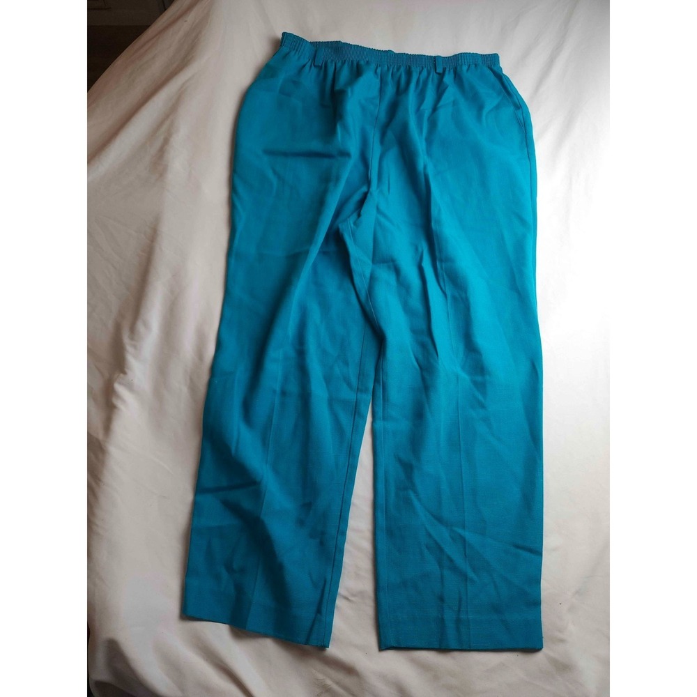 Alfred Dunner Dress Pants Womens Size 20W‎ Blue Woven Office Career Corporate